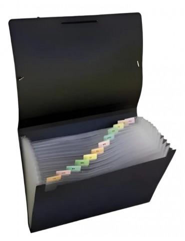 CARPETA C/13 DIV. A4 NEGRO